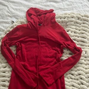Red hoodie dress